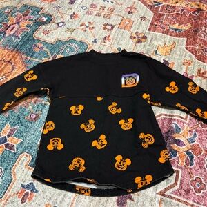Disney Black and Orange Mickey Mouse Long Sleeve Tee
